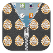 Gold Stud Zipper Lock Screen icon