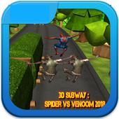3D Subway Spider Vs Venoom Run icon
