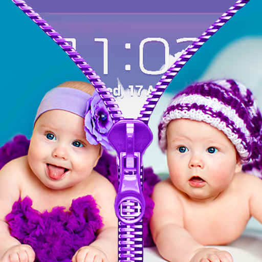 Cute Baby Zipper Lock Screen icon