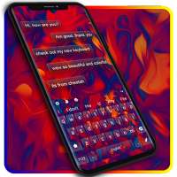 🍁SMS Colorful Painted Leaf Keyboard Theme on 9Apps