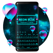 Neon Blue Digital Keyboard Theme icon