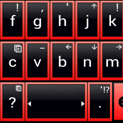 THEME AI TYPE BLACK RED GLASS icon
