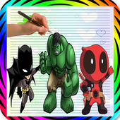 How To Draw  Super heros Step By Stey icon