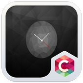 Black Clock C Launcher Theme أيقونة