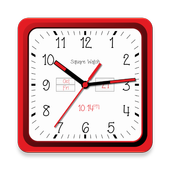 Square clock widget icon