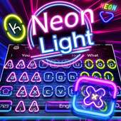 Tema de teclado de néon colorido LED luz