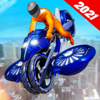 Superhero Flying Robot Motorcycle- Driving Game 3d