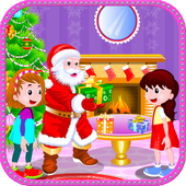 Santa surprise gifts for kids icon