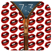 Kiss Lips Zipper Lock Screen icon