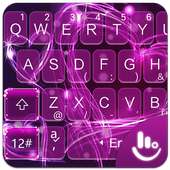 Purple Sparkling Love Heart Keyboard Theme on 9Apps