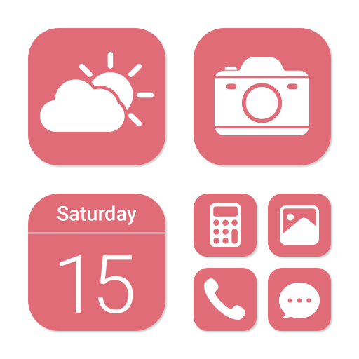 Wow Soft Red Theme - Icon Pack icon