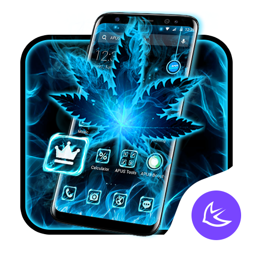 Blue Leaf APUS Launcher theme icon