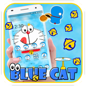 Kawaii cute Diamond Blue Cat Theme icon