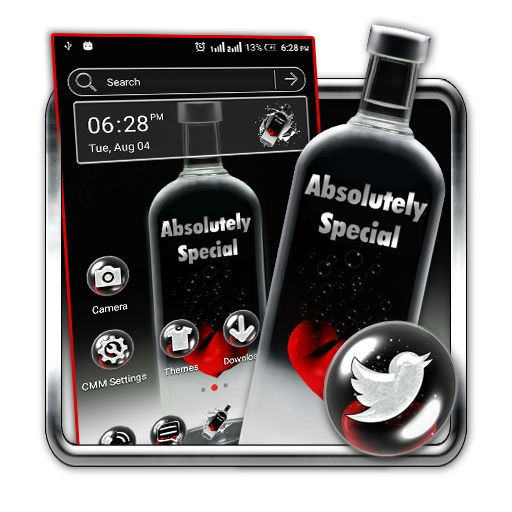 Black Bottle Launcher Theme icon