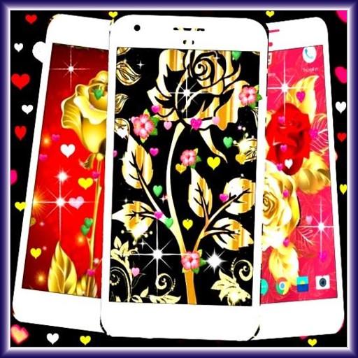 Gold Rose Live Wallpaper icon