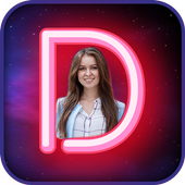 Neon Text Frame Photo Editor - Blend Me Collage icon