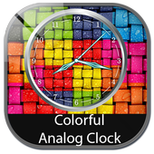 Colorful Analog Clock Live Wallpaper icon