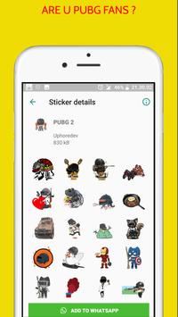 PUB-G WAStickerapps - Sticker For Whatsapp screenshot 5