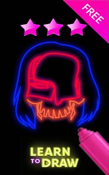 Draw Glow suicide squad screenshot 3