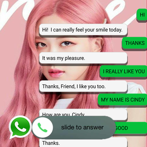 Rose BlackPink : Fake chat - fakecall icon