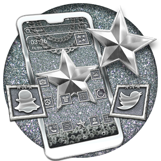 Silver Star Theme Launcher icon