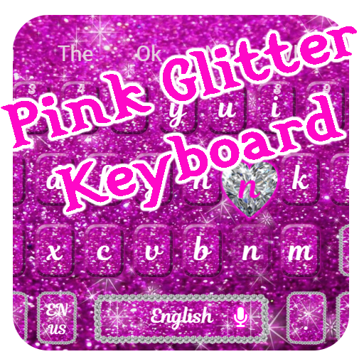 Pink Glitter Keyboard Theme icon