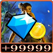 diamonds free ID fire  ربح جواهر فري فاير مجانا أيقونة