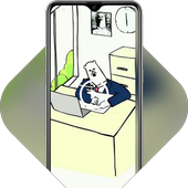 Cartoon hard working Mr. Bear Live Wallpaper icon