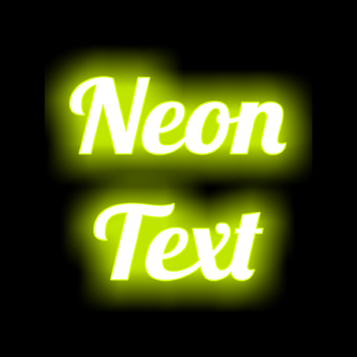 Neon Text On Photo icon
