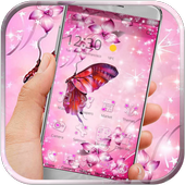Pink butterfly launcher icon