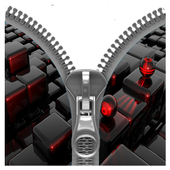 Черный 3D кубов молнии иконка