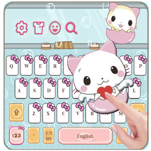 Cute Pink Kitty keyboard theme icon