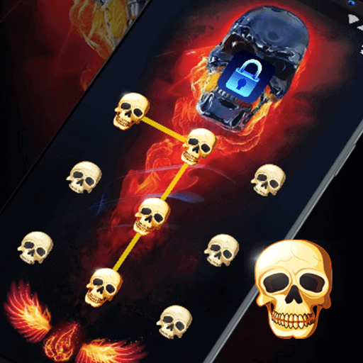 (FREE) Fire Skull - App Lock Master Theme icon