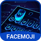 3D Hologram Neon Emoji Keyboard Theme icon