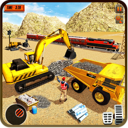 Heavy Machines Train Track Construction Simulator icon