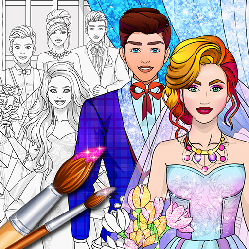 Wedding Coloring Dress Up - Games for Girls icon