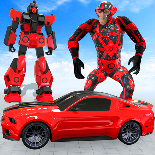 Monkey Car Robot Transformation Game icon
