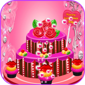 decoration birthday cake girls games icon