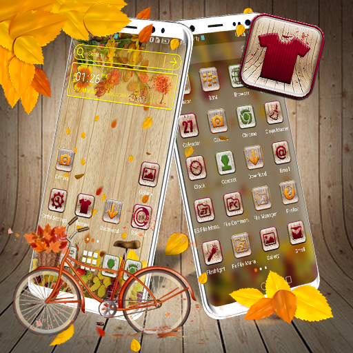 Wooden Autumn Launcher Theme icon