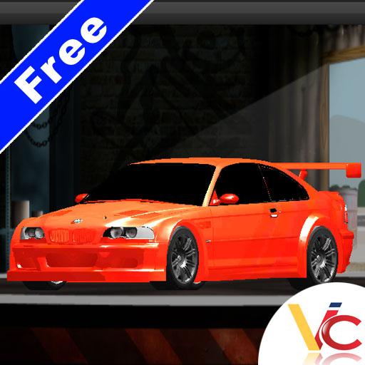 Car racing 3D icon