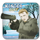 Winter jacht sniper shooting icon