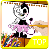 How To draw bendy game icon