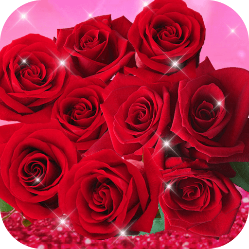 ikon 3D Mewah Mawar merah Tema