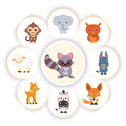 Animals Garden word Learn icon