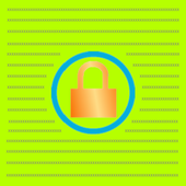 Star lock password protection icon