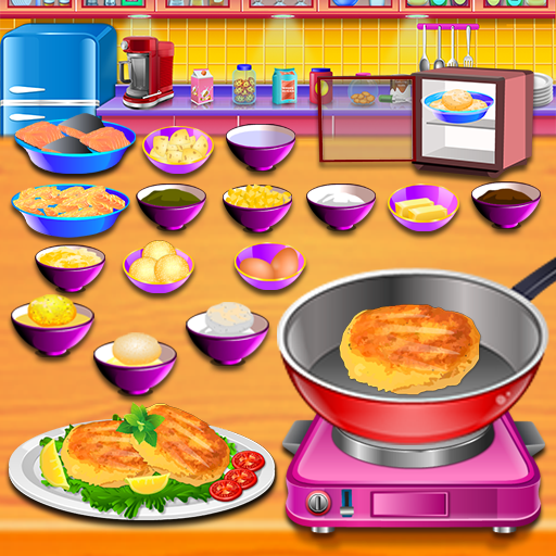 Make Salmon Fish Cakes Recipe - Cooking game icon