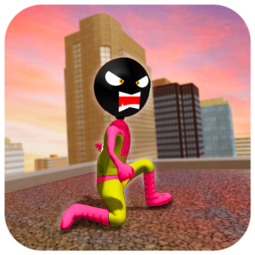 Stickman Crime City War - Stick Rope Hero Game icon
