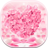 Pink Love Petals Keyboard icon