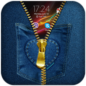 Jeans Zipper lock Screen icon