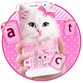 Pink Furry Kitty Keyboard icon